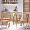 Tangkula Leisure Coffee Table Round Glass Dining Table w/ Metal Legs Kitchen Living Room - 2 of 4