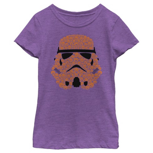 Girl's Star Wars: A New Hope Halloween Stormtrooper Jack-O'-Lantern Fill T-Shirt - image 1 of 4