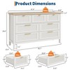 Fluted 7 Drawer Dresser, 45'' Tall Dresser, 7 Chest of Drawers, Wooden Chest with Clothes Storage, Storage Cabinet for Living Room Bedroom - 2 of 4