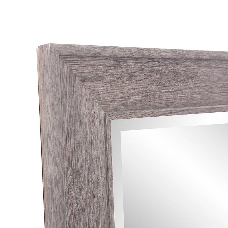 Howard Elliott 36&#34;x24&#34; Rectangular Faux Wood Grained Beveled Wall Mirror Gray, 3 of 5