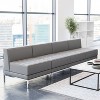 Flash Furniture HERCULES Imagination Series 4 Piece Gray LeatherSoft Waiting Room Lounge Set - Reception Bench - 2 of 4