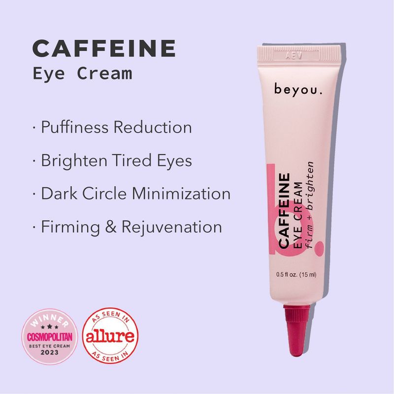 Beyou. Brightening Caffeine Eye Cream for Dark Circles and Puffy Eyes + Sensitive Skin Friendly - 0.5 fl oz, 4 of 15