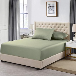 Egyptian Linens Fitted Sheet Only - 100% Bamboo Viscose - 1 of 4