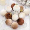 12ct Christmas Balls Ornaments Decor Set, Cloth Wrapped Xmas Balls Hanging Tree Ornaments for Christmas Tree Wreath Garland, 3.15in - 3 of 4