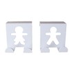 Evideco French Home Goods Over-The-Cabinet Door Hooks - Man & Woman Design, Set of 2 - Metal Hooks for 3/4" Cabinet Doors in White or Silver - 2 of 4