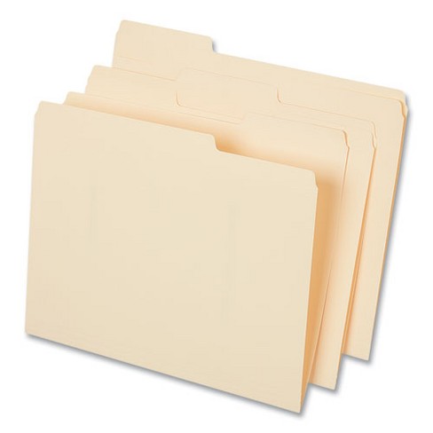 Universal Top Tab File Folders, 1/3-Cut Tabs: Assorted, Letter Size, 0.75" Expansion, Manila, 50/Box - image 1 of 4