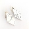 Sanctuary Project Semi Precious White Howlite Diamond Drop Statement Earrings Gold - 2 of 4