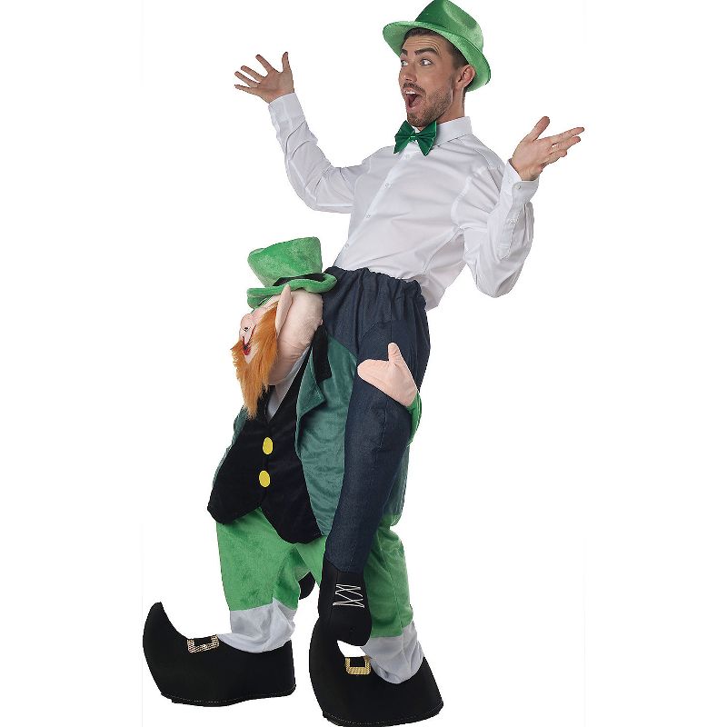 Halloween Express Adult Carry Me Leprechaun Costume - One Size - Green, 3 of 4