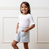 Hope & Henry Girls' Organic French Terry Pull-On Short, Kids - 2 of 4