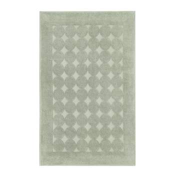Turkish Cotton Sinemis Terry Bath Mat Green - Linum Home Textiles