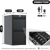 2/3/4-Drawer File Cabinet with Lock, Heavy Duty Metal Filing Cabinet for Letter/Legal/A4/F4 Documents, Vertical Storage for Home Office, - 2 of 4