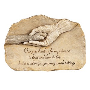 Evergreen Resin Paw In Hand Pet Devotion Garden Stone - 1 of 4