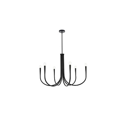 Elegant Lighting Layne 36 inch chandelier in Black