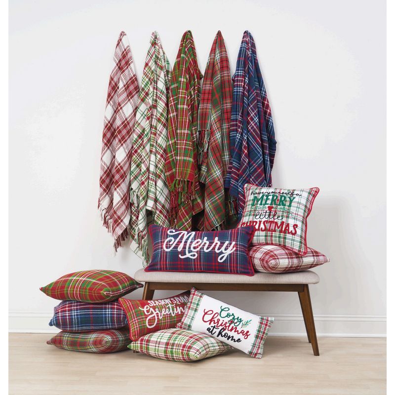 C&F Home Plaid Typographical Decorative Throw Pillows, 5 of 7