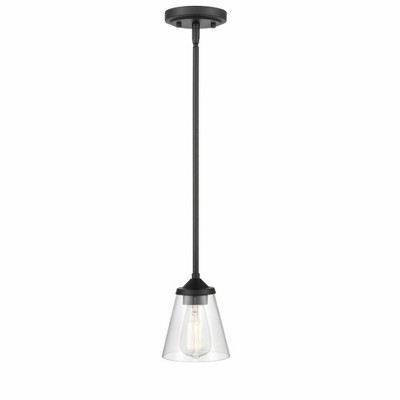 Matte Black Glass Mini Globe Pendant Light