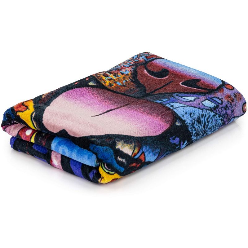 Dawhud Direct 30" x 60" Colorful Cat Beach Towel, 2 of 4