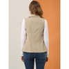 Allegra K Women's Zip-Up Sleeveless Turn Down Collar Cargo Utility Vest with Pockets - 4 of 4