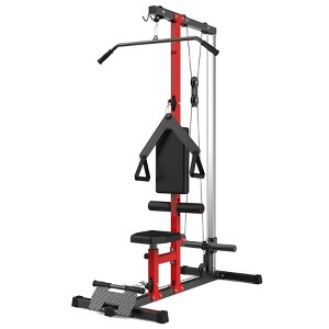 LAT Power Cable Machine, LAT Pull Down Machine with High and Low Pulley Station and Adjustable Leg Support, Back Exercise Equipment for Home Gym Body - 1 of 4