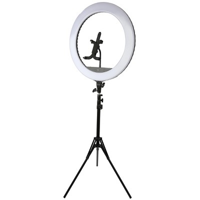 Vivitar 18-Inch LED Ring Light, Adjustable 63-Inch Tripod Stand, with Phone  Stand and Wireless Remote for Selfies