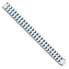 Black Bow Jewelry Men's 18mm Polished & Blue Plated Stainless Steel Link Bracelet, 8 In - 2 of 4