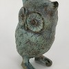 Slickblue Cast Iron Owl, Decorative Figurine, Rustic Accent, Antique Green & Blue, 3.6"x1.75"x4.3" - 3 of 4