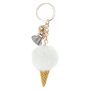 Unique Bargains Tassel Ice Cream Cone Handbag Charm 1 Pc - 1 of 4