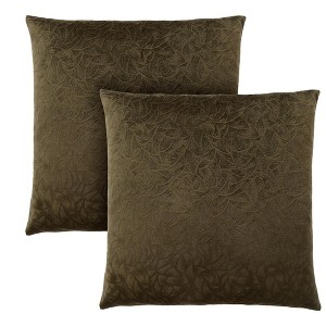 TopComfy Support Pillow Decorative Throw Pillow Set with Floral Pattern for Sofa or Bed Use, Green, 17"*17"*3" - 1 of 4