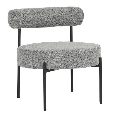 Rhonda Accent Chair Polyester/Steel Black/Gray - LumiSource