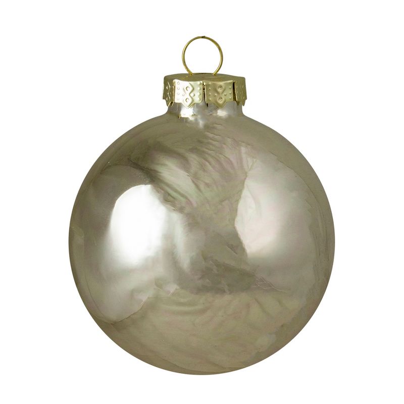 Northlight 9pc Shiny and Matte Glass Ball Christmas Ornament Set 2.5" - Gold, 4 of 6