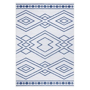 Elegant Geometric Imitation Cashmere Rug, Foldable, Kid & Pet Friendly, Non-Slip Backing, Easy Care for Busy Homes - 1 of 4
