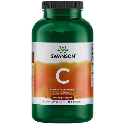 Swanson Vitamin C with Rose Hips 500 mg Capsule