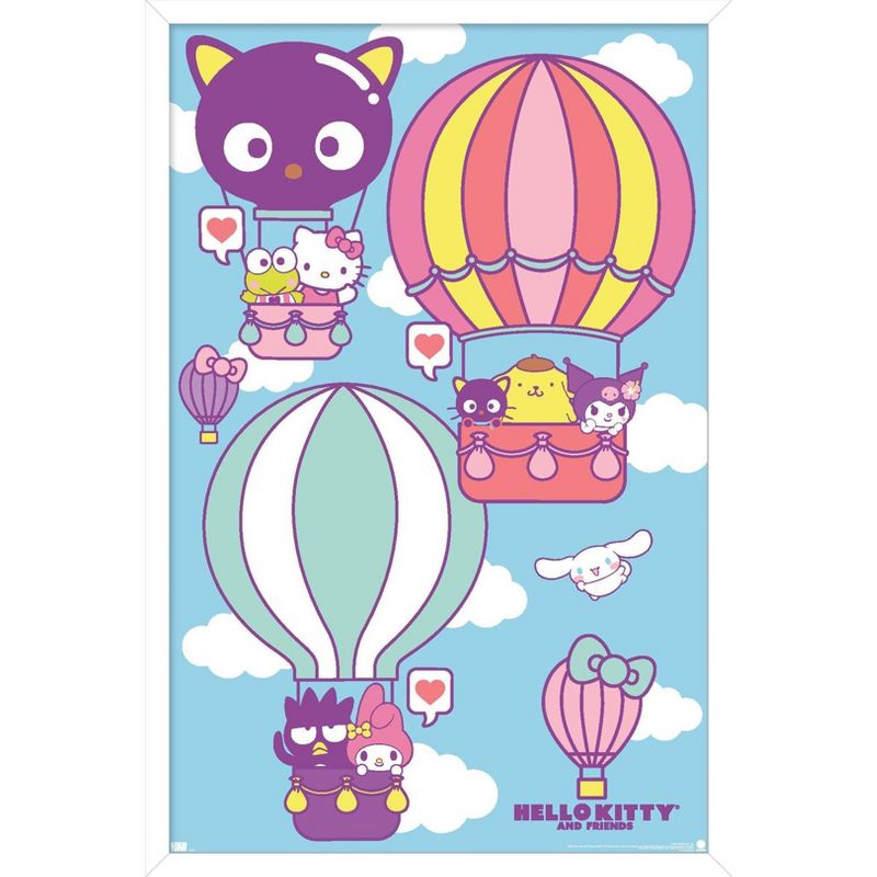 Trends International Hello Kitty and Friends: 22 Seize The Moment - Hot Air Balloons Framed Wall Poster Prints, 1 of 7
