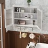 Okak Vintage 2-Door Wall Cabinet with Featuring 3-tier Storage & Towel Rack for Bathroom/Dining Room/Living Room/Kitchen - 4 of 4