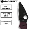 Spyderco Dragonfly 2 Lightweight Folding Pocket Knife with Black Micro-Melt PD#1 Steel Blade | Get Superior Wear Resistant and Toughness, Burgundy - 3 of 4
