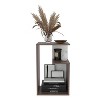 Vynxaria Modern 3-Tier Side Table, Dark Walnut & White Finish, 15.7"W x 18"D x 25"H - 2 of 4