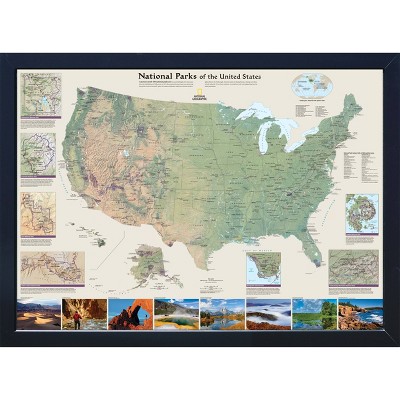 National Geographic Magnetic Travel Map - USA National Parks