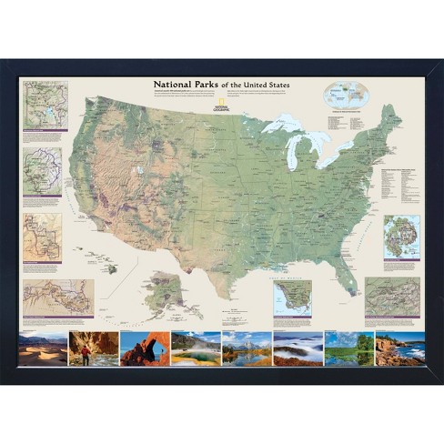 National Geographic Magnetic Travel Map Usa National Parks Target