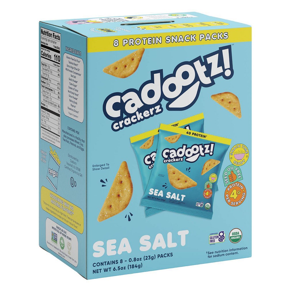 cadootz Sea Salt Crackers Multipack - 6.5oz/8ct