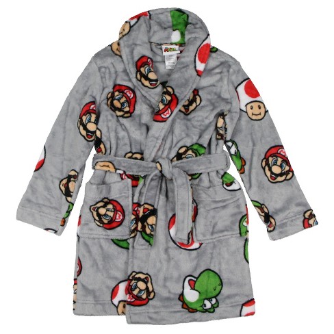 Seven Times Six Nintendo Boys' Super Mario Yoshi and Super Mushroom Kids Fleece Robe - image 1 of 3