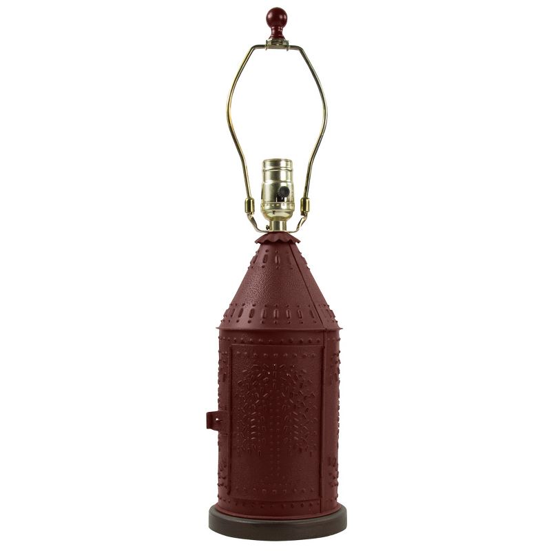 Park Designs Punched Revere Lamp 19" Red, 1 of 6