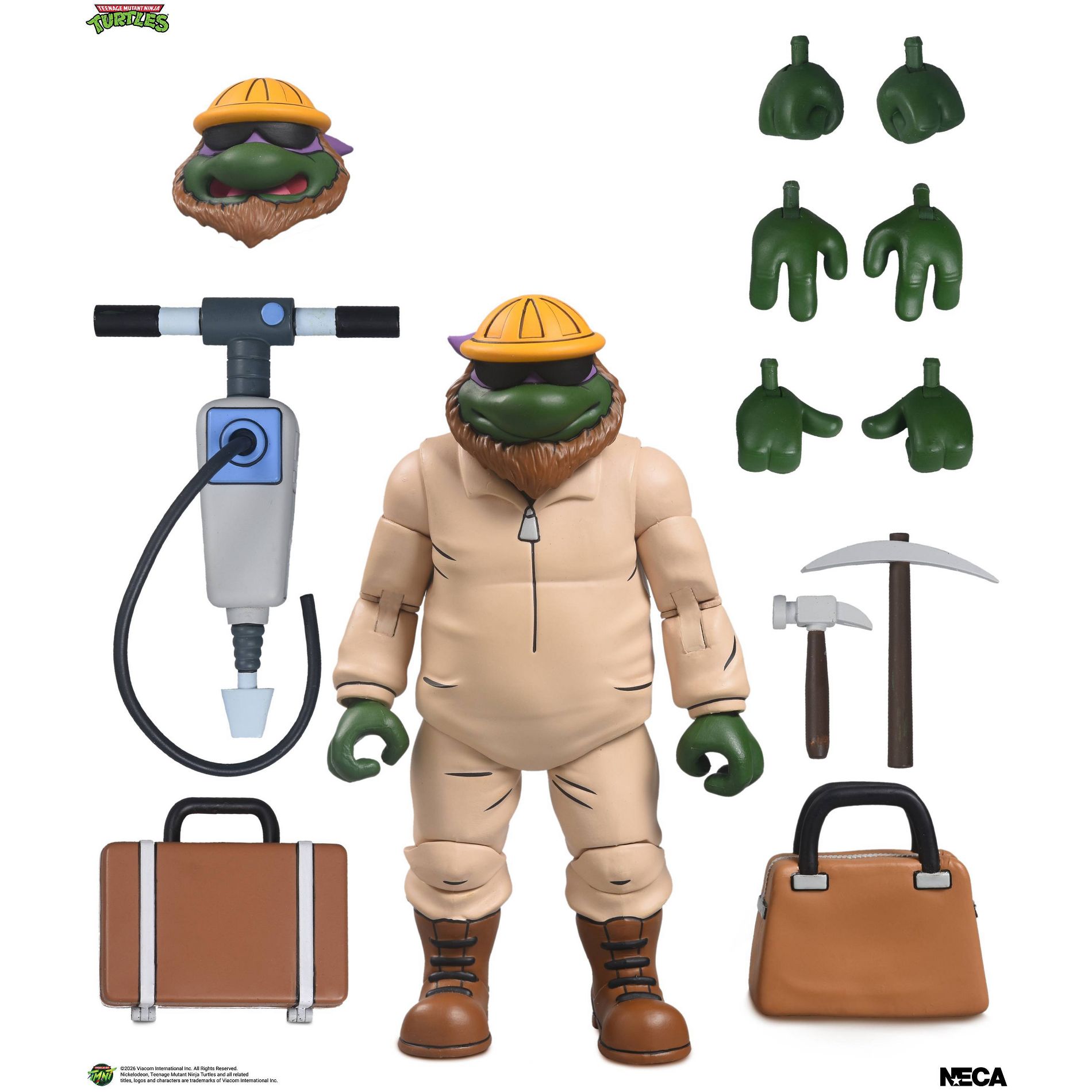 Teenage Mutant Ninja Turtles (1987 Cartoon) 7" Scale Action Figure - Construction Donatello