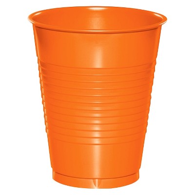 20ct Sunkissed Orange Disposable Cups