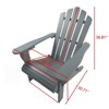 VisioGear Patio Folding Adirondack Chair, Patio Folding Chair with Sloping Seat, Patio Lawn Chair for Outside Garden, Gray, 28.35"*30.71"*36.81" - 2 of 4