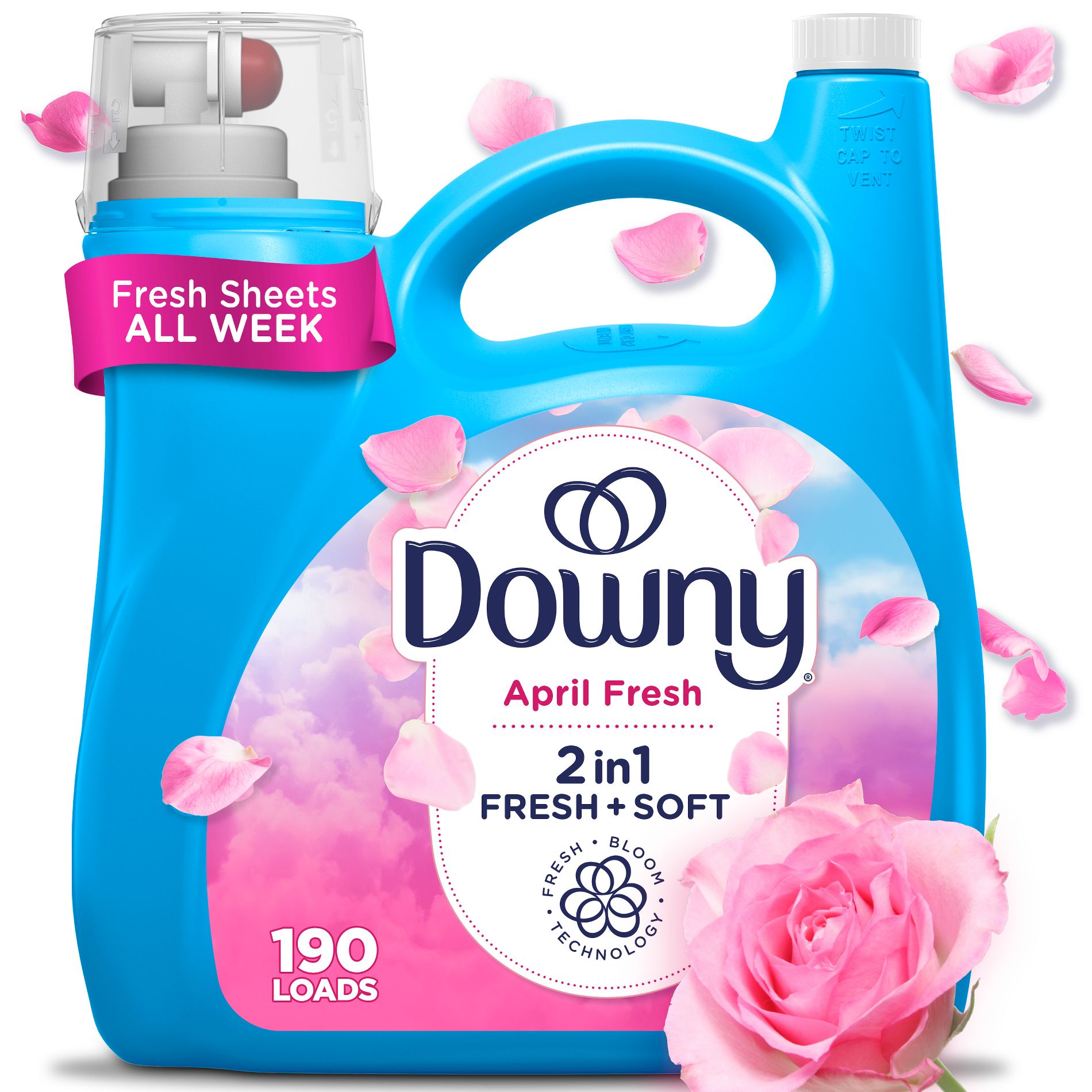 Downy April Fresh HE Compatible Liquid Fabric Softener - 140 fl oz: Aluminum-Free, Paraben-Free, Phosphate-Free