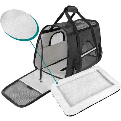 Large Charcoal Soft-Sided Airline Approved Pet Carrier