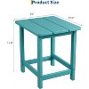 Weather Resistant Square Outdoor Side Table, Patio End Table for Backyard, Pool, Front Porch, and Indoor Use—Perfect Companion Piece - 3 of 4