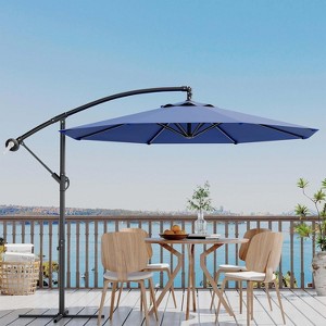 GustoWave 10Ft Offset Hanging Patio Umbrella for Yard, Garden - 1 of 4