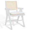 Colette Rattan Arm Chair - SFV4136 - White/Natural - Safavieh Couture - 4 of 4