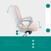 FONTOI Task and Office Chairs, Office Chair with Adjustable Foot Ring, Swivel Task Chair for Home Office, Pink, 26.4"*37.8"*26.4" - 4 of 4