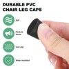 Unique Bargains Non-Slip PVC Chair Leg Caps Floor Protectors for Folding Chairs Black - 2 of 4